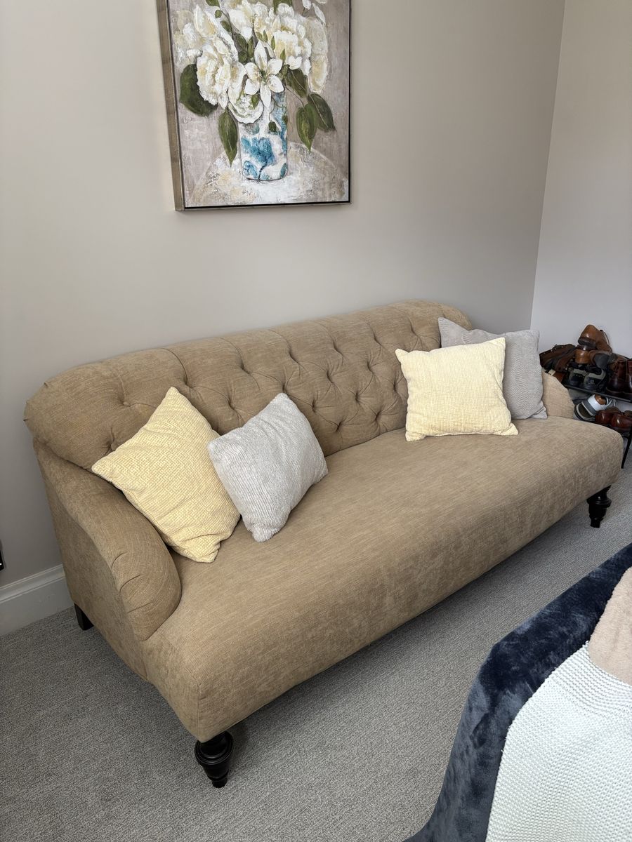 Tufted Tan Couch