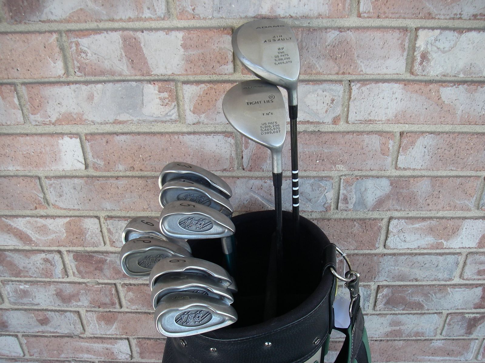 Womens 12-PC, Stainless Steel, TEQ Golf Clubs Set, Graphite Shafts, Adams TIGHT LIES Drivers, MITSUSHIBA Bag, RH, STD Length