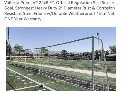 Official regulation size soccer goal +net