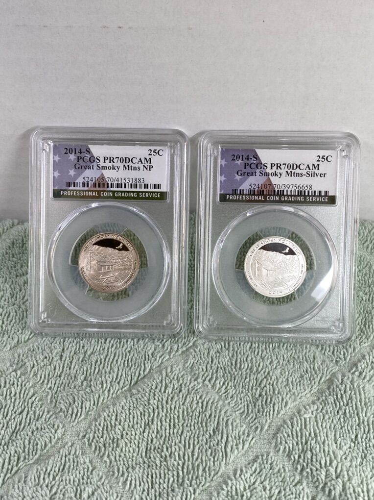 2014-S Great Smoky Mts Quarters 2 Lot