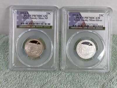 2014-S Great Smoky Mts Quarters 2 Lot