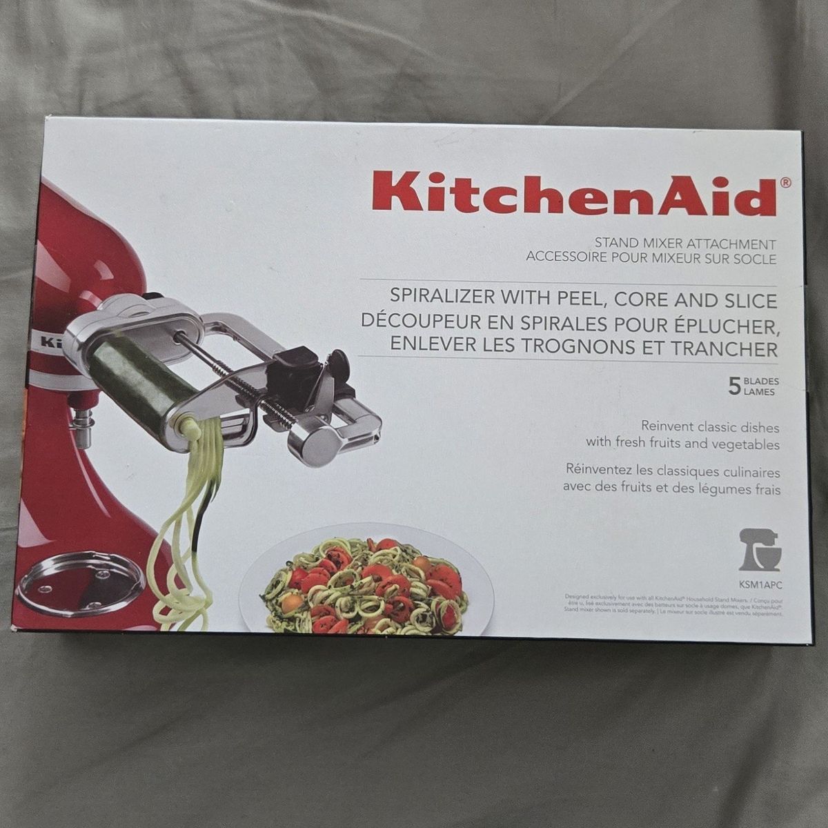 OBO KitchenAid spiralizer stand Mixer attachment vegetable cutter apple core fun cooking