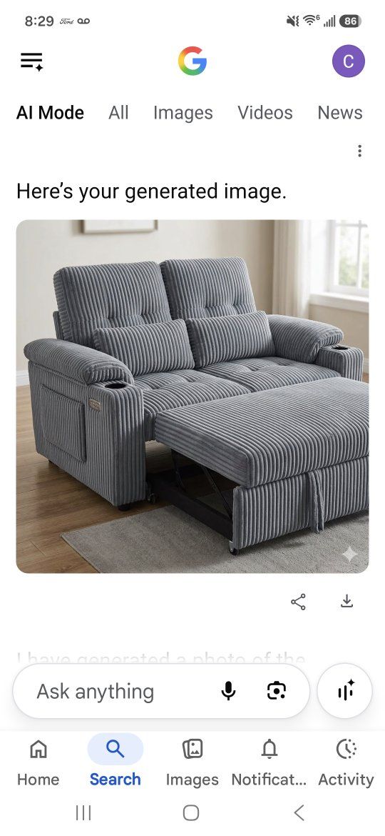 Blue Corduroyish Reclining Loveseat with Cupholders and Storage, 2-Seater
