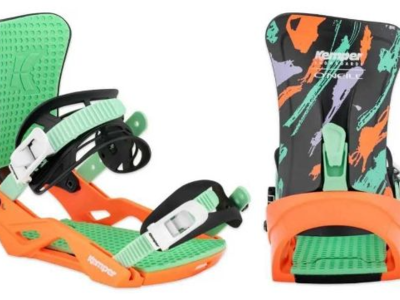 Kemper Freestyle Snow Board Bindings S/M O'Neill Rampage Orange/Lime Green