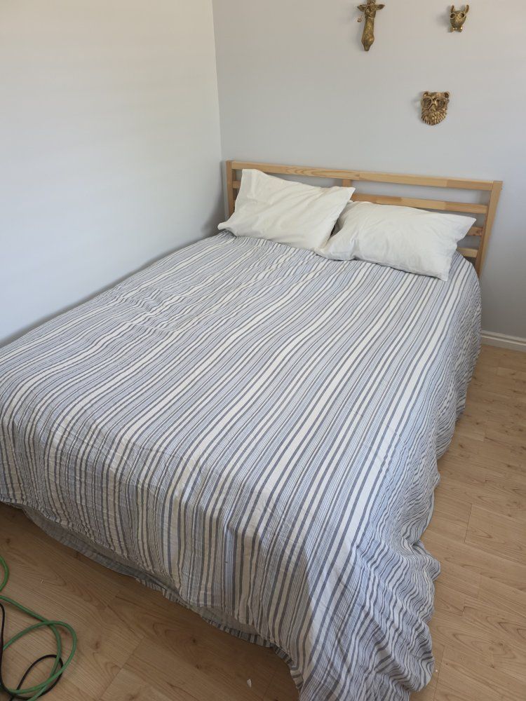 Queen Size Bed Frame and mattress.