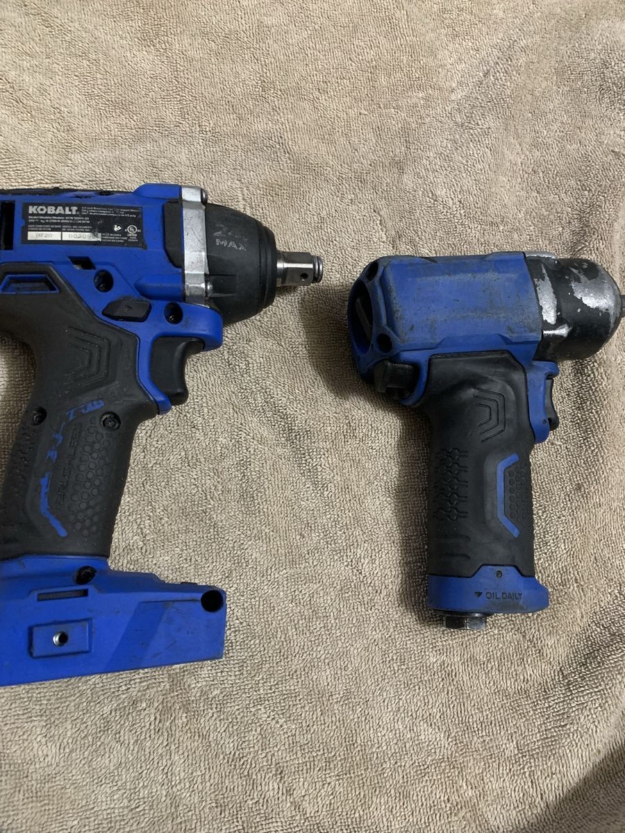 KOBALT 24V Brushless Impact Wrench & 3/8-inch Pneumatic Impact Wrench - 2 Tools