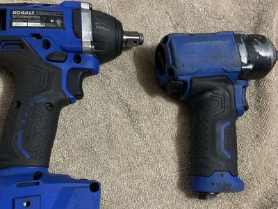 KOBALT 24V Brushless Impact Wrench & 3/8-inch Pneumatic Impact Wrench - 2 Tools