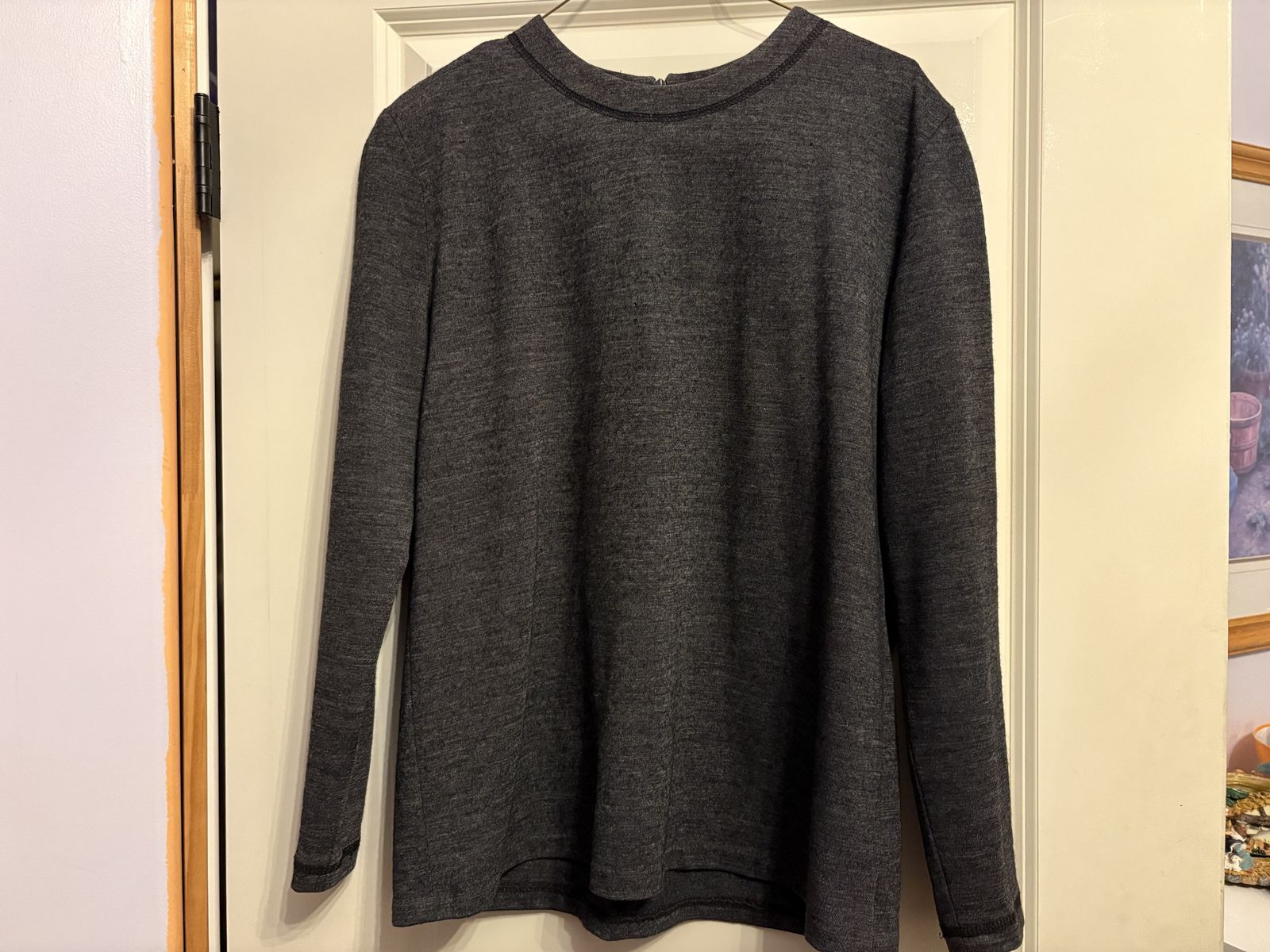 Gray Liz Claiborne 100% Wool Shirt Sz M