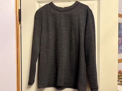 Gray Liz Claiborne 100% Wool Shirt Sz M