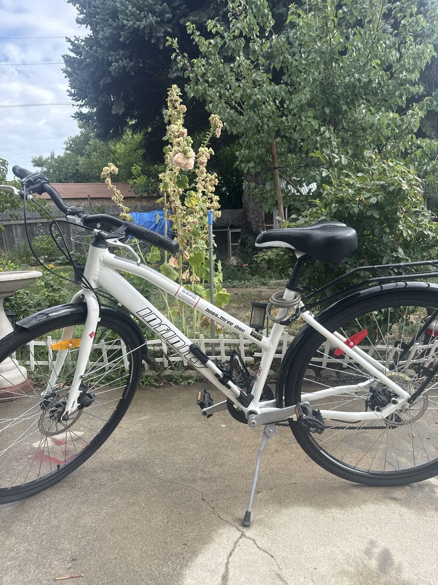 Infinity Boss Three Disc Hybrid Bike - White