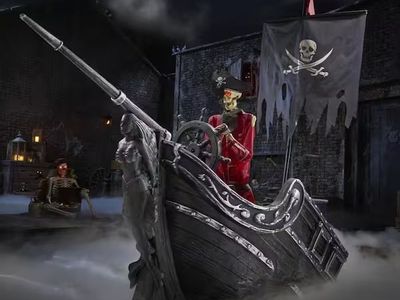 Halloween Home Depot Pirate Ship with Bluetooth Pirate