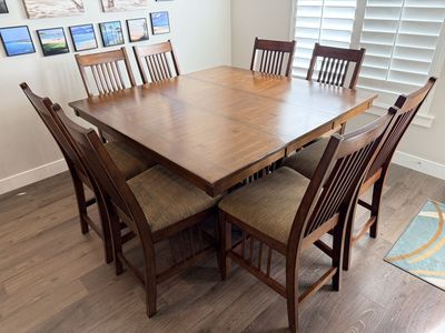 Counter Height Dining Table With 8 Chairs