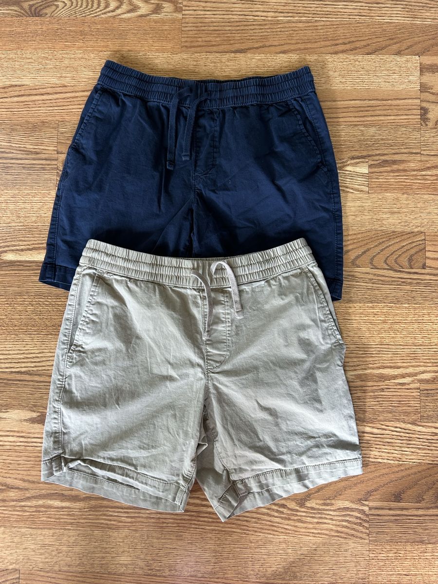 Men’s Chino Shorts Bundle - Navy & Khaki, Size S, Cotton Blend, Excellent Condition