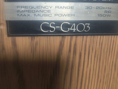 Pioneer CS-G403 3-Way Speaker System 150W 6 Ohm Vintage Floor Speaker pair