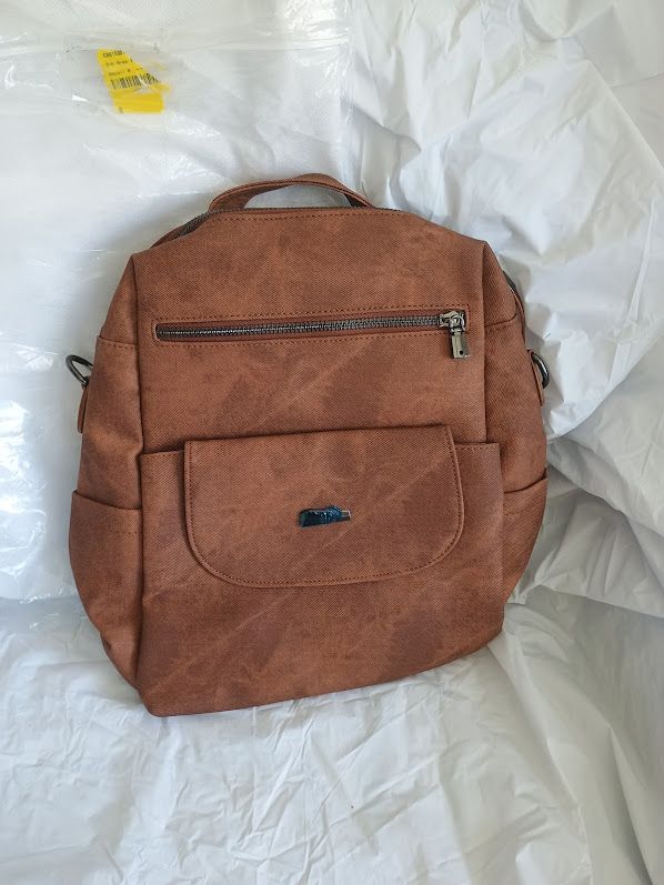 Leather Backpack Purse for Women Fashion Multipurpose Design Handbag Ladies Shoulder Bags Travel Backpack Brown