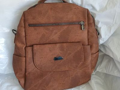 Leather Backpack Purse for Women Fashion Multipurpose Design Handbag Ladies Shoulder Bags Travel Backpack Brown