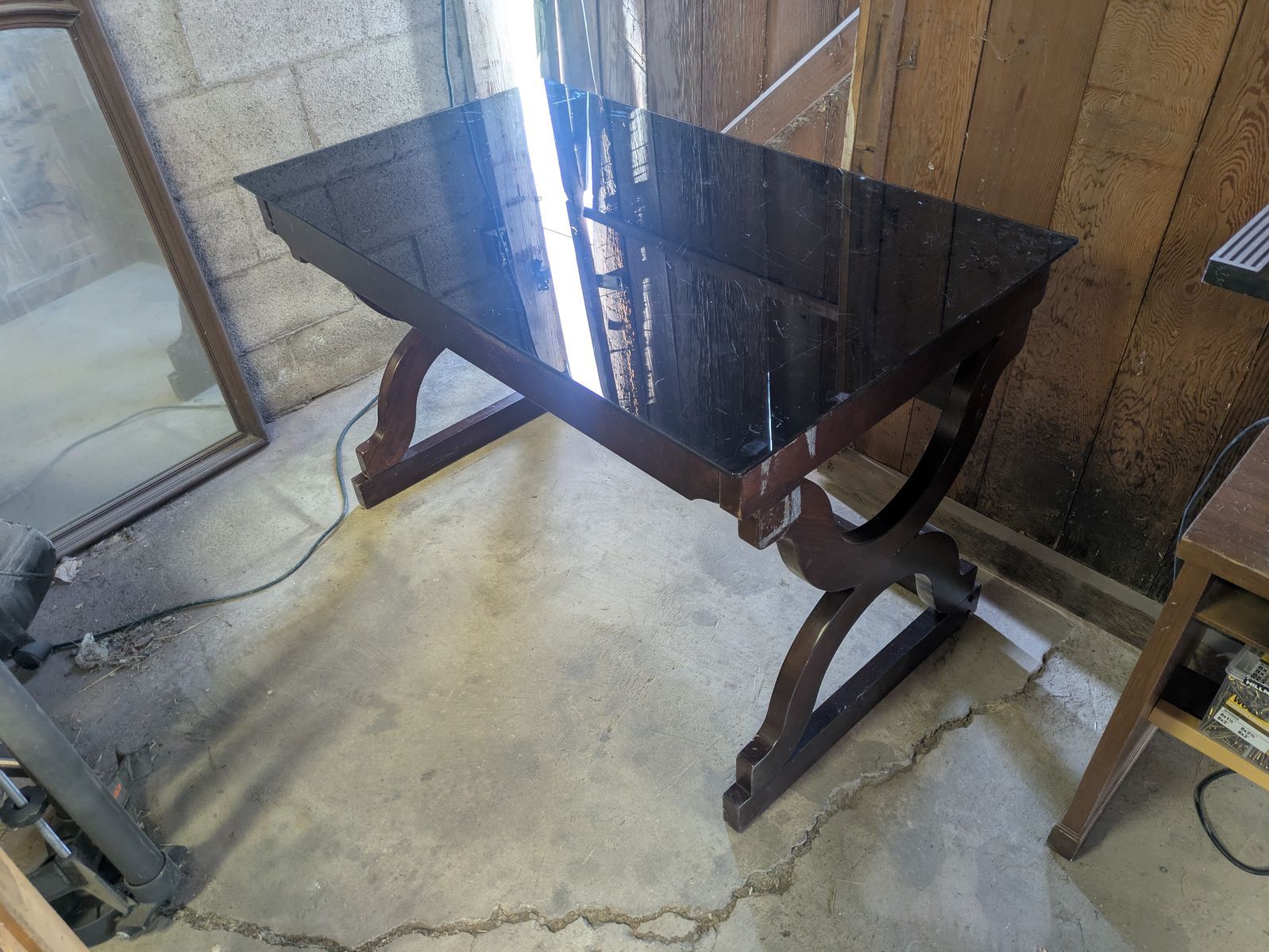 Glass Top Office Table