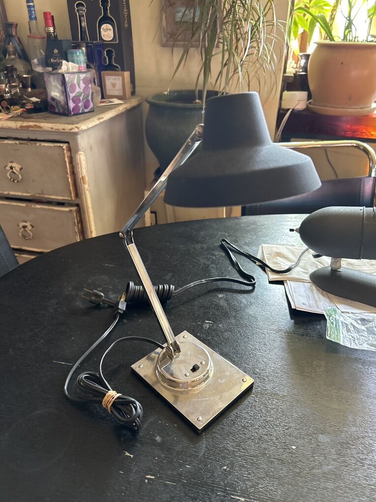 Vintage Chrome Tensor IL 400 Folding Desk Lamp