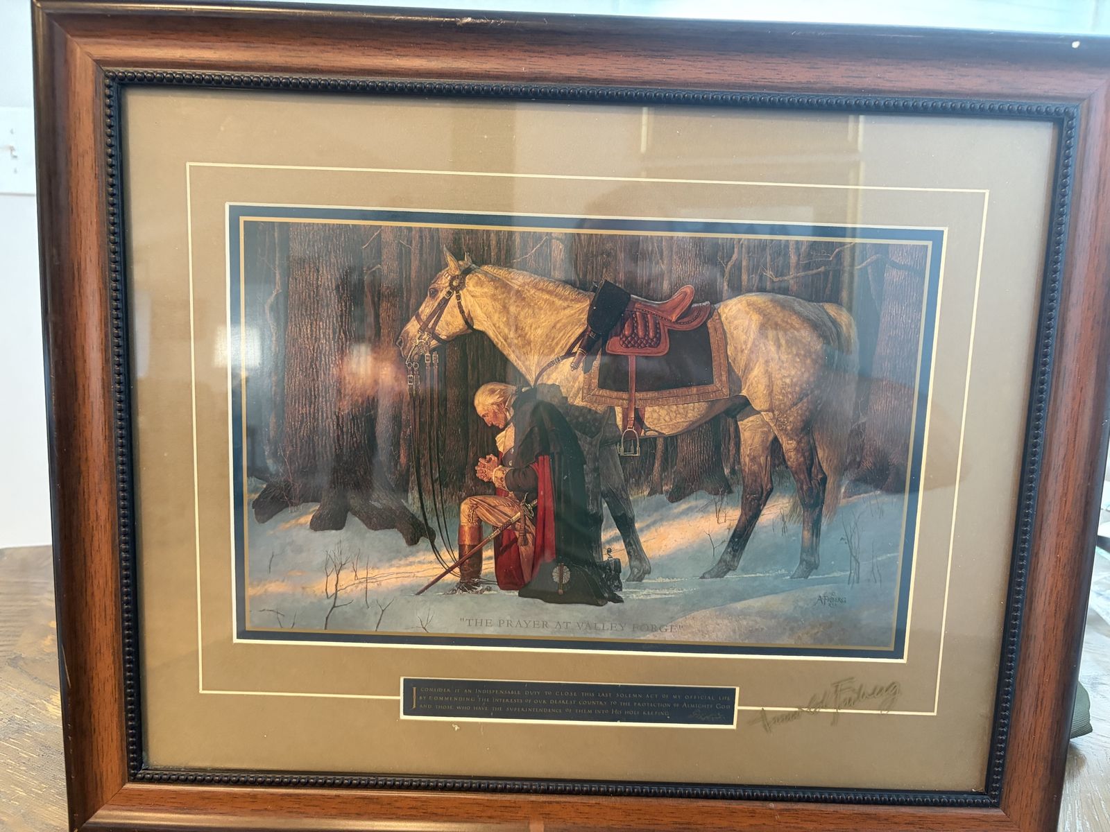 Arnold Friberg Framed Print The Prayer at Valley Forge