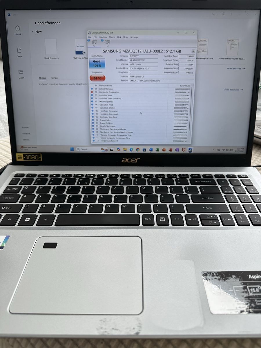 Acer Touch Laptop i7 Core 11th Gen 16 GB RAM 512 GB SSD