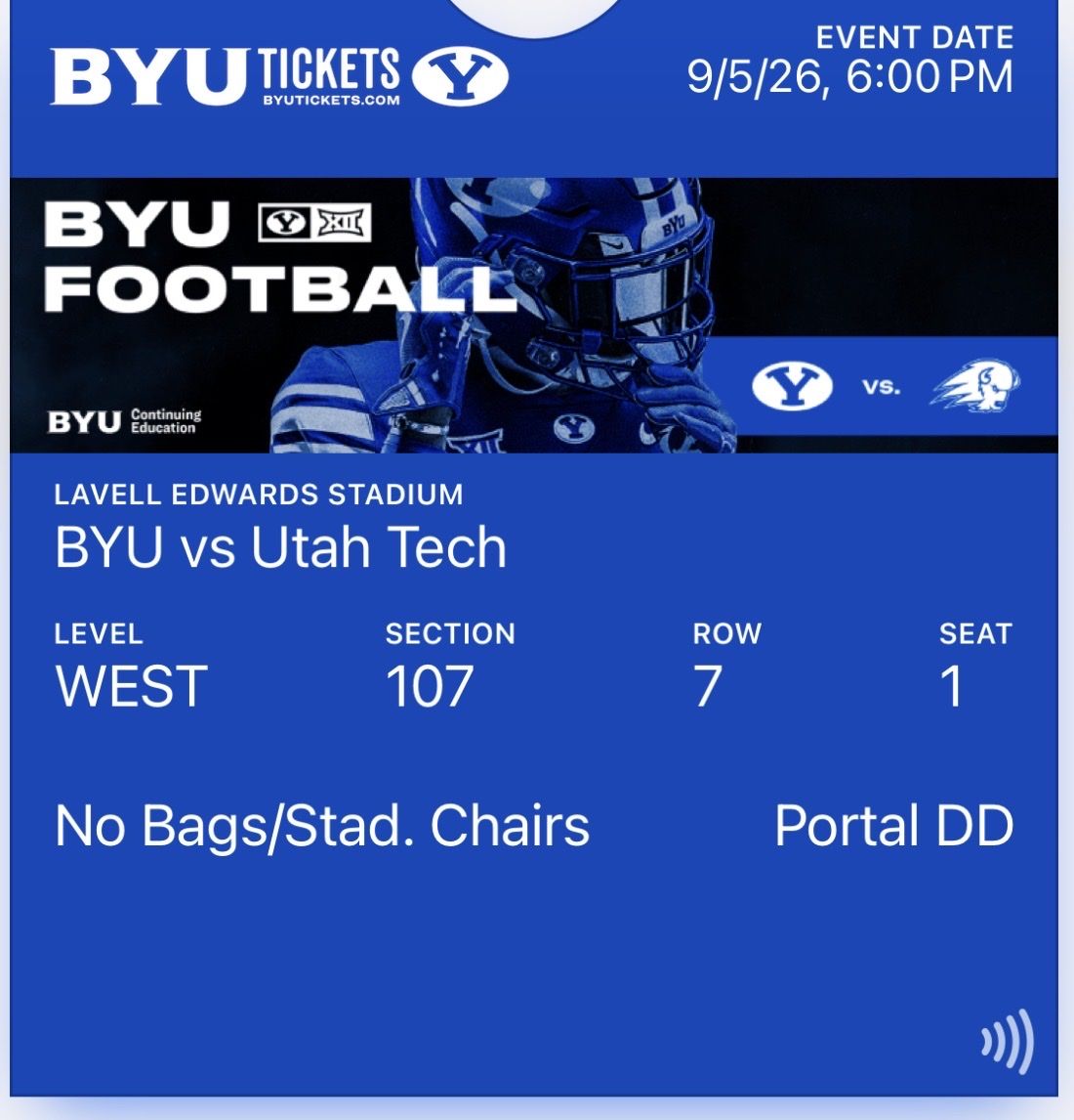 4 BYU tickets