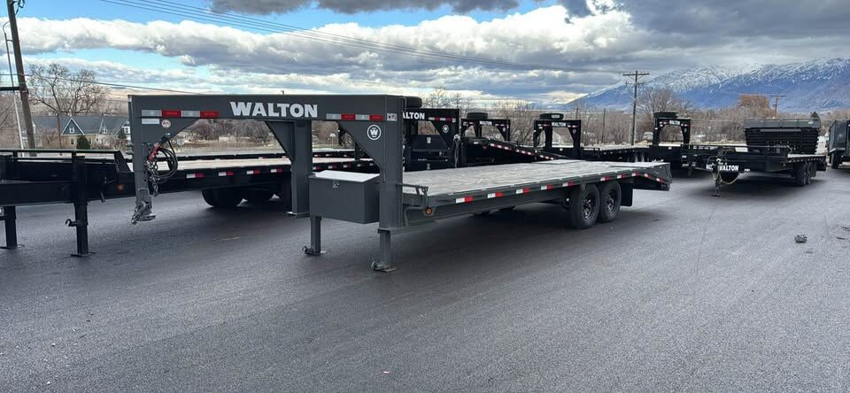 2026 Walton Trailers 24' Gooseneck Flatbed Trailer 15,500 GVWR 14K