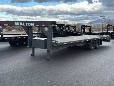 2026 Walton Trailers 24' Gooseneck Flatbed Trailer 15,500 GVWR 14K