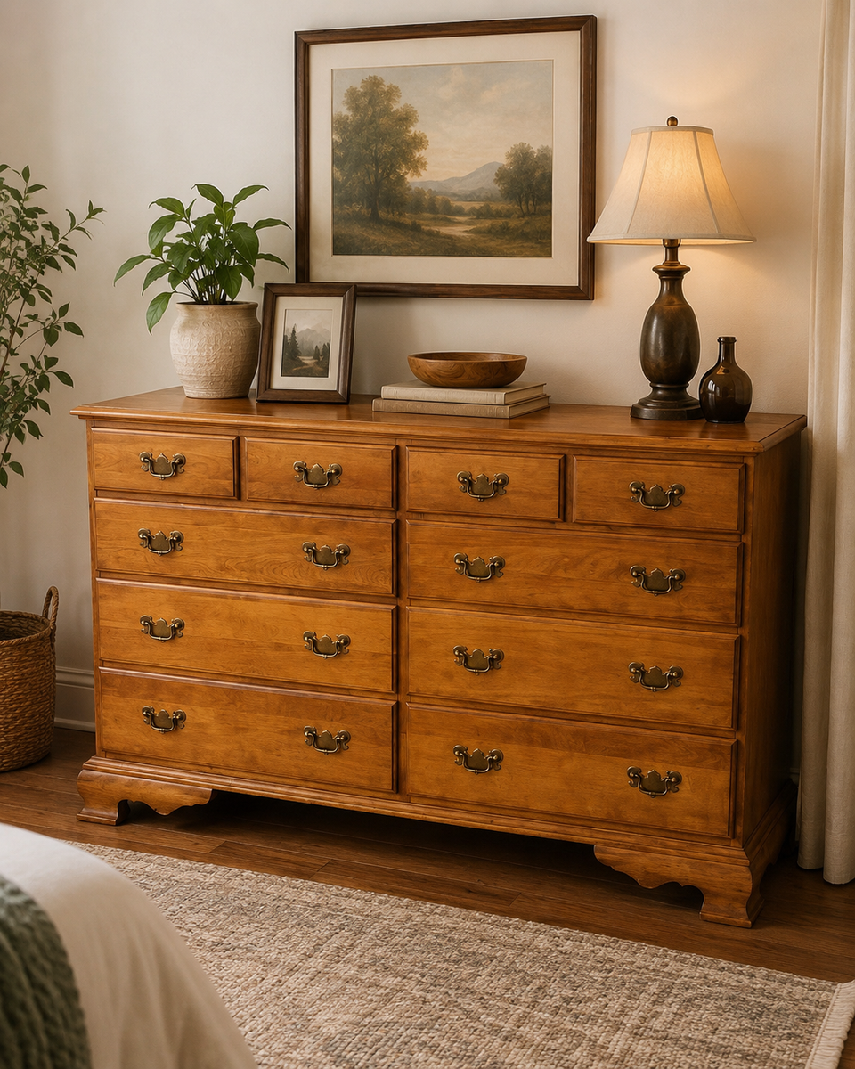 Eight Drawer Antique Dresser