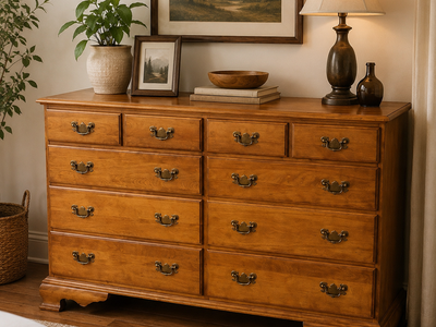 Eight Drawer Antique Dresser