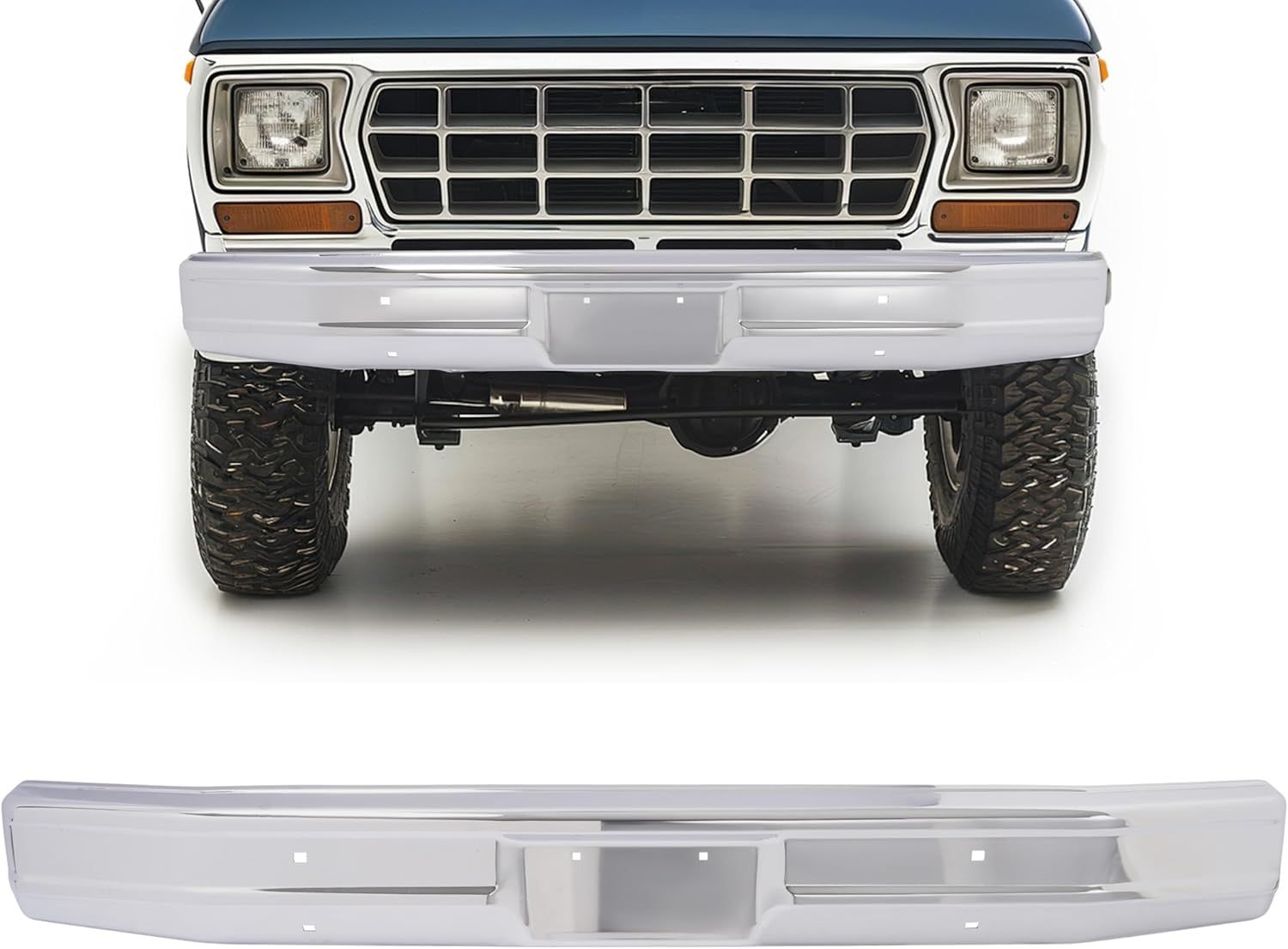 1980-1986 Ford Bronco F Series Replacement Front Chrome Bumper