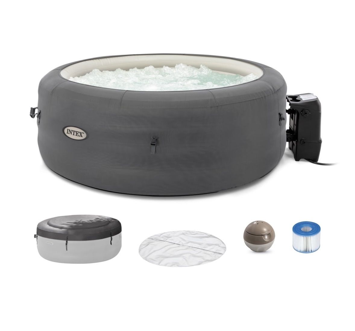 Intex Bubble Massage SimpleSpa Portable Inflatable Hot Tub