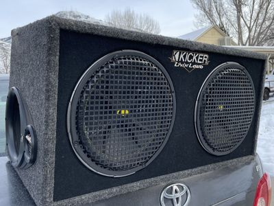 Dual 12” Kicker Comp Subwoofers in Ported Box