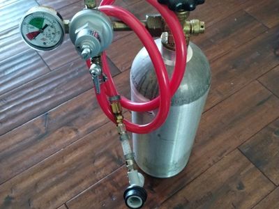 APHROTE 5lb CO2 Tank with Dual Gauge Regulator for Kegerator/Draft Beer Systems