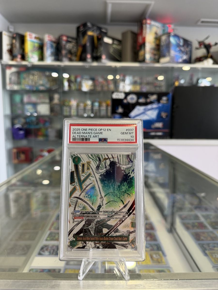 2025 One Piece OP12 EN Alternate Art #037 Dead Man's Game PSA 10 GEM MINT