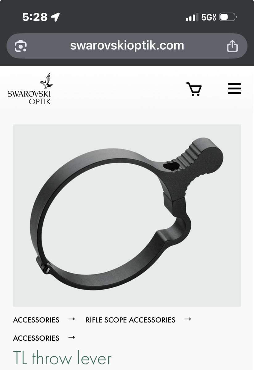 Swarovski Optik TL throw lever
