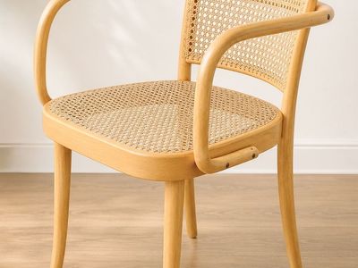 Vintage Czech Bentwood Cane Armchair | Josef Hoffmann Design | Czechoslovakia