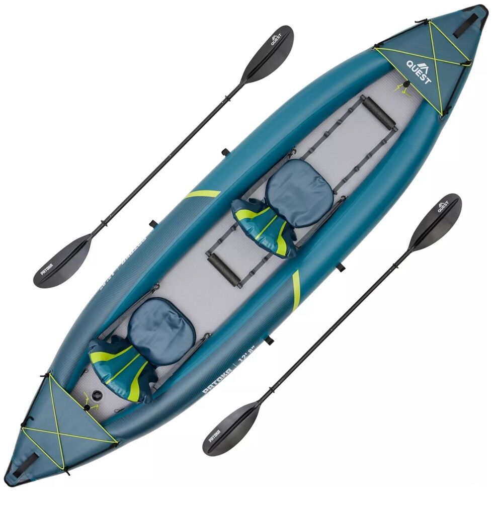 Quest Patoka Inflatable Tandem Kayak Package NEW