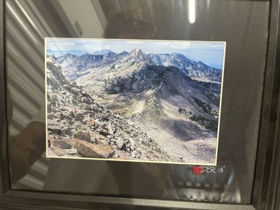 Framed Mountain Landscape Photo - Signed 'DBR 18' - alpine Ridge, Wasatch Mountains, Utah