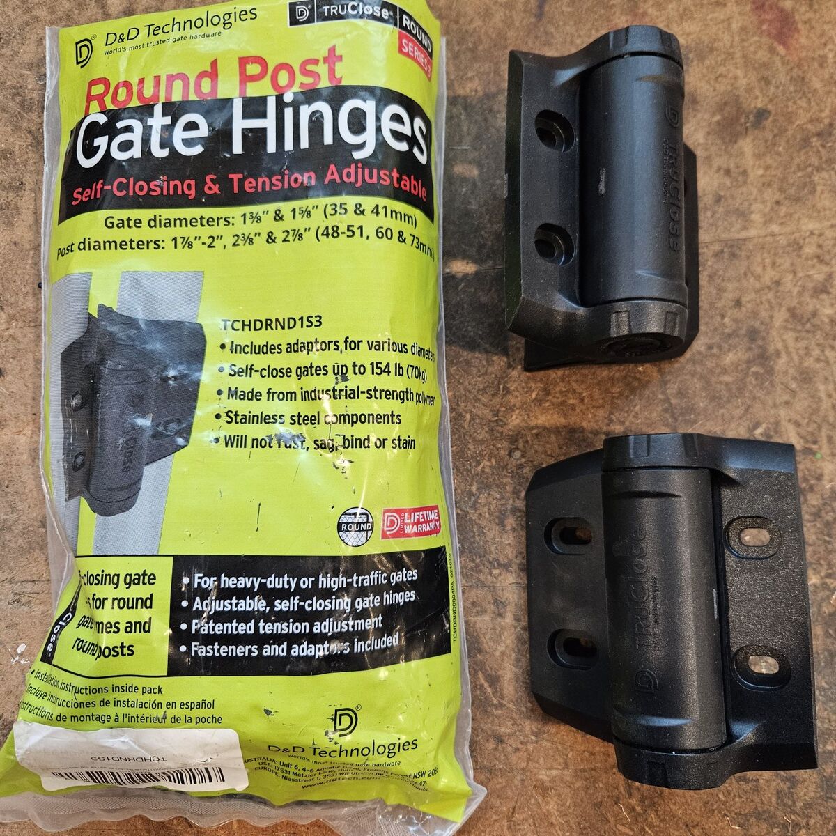 D&D truClose self closing Gate Hinges