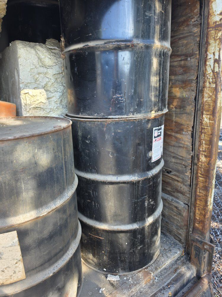 Used Metal Barrels / Industrial Drums - Multiple Available old 55 gallon fuel drums 