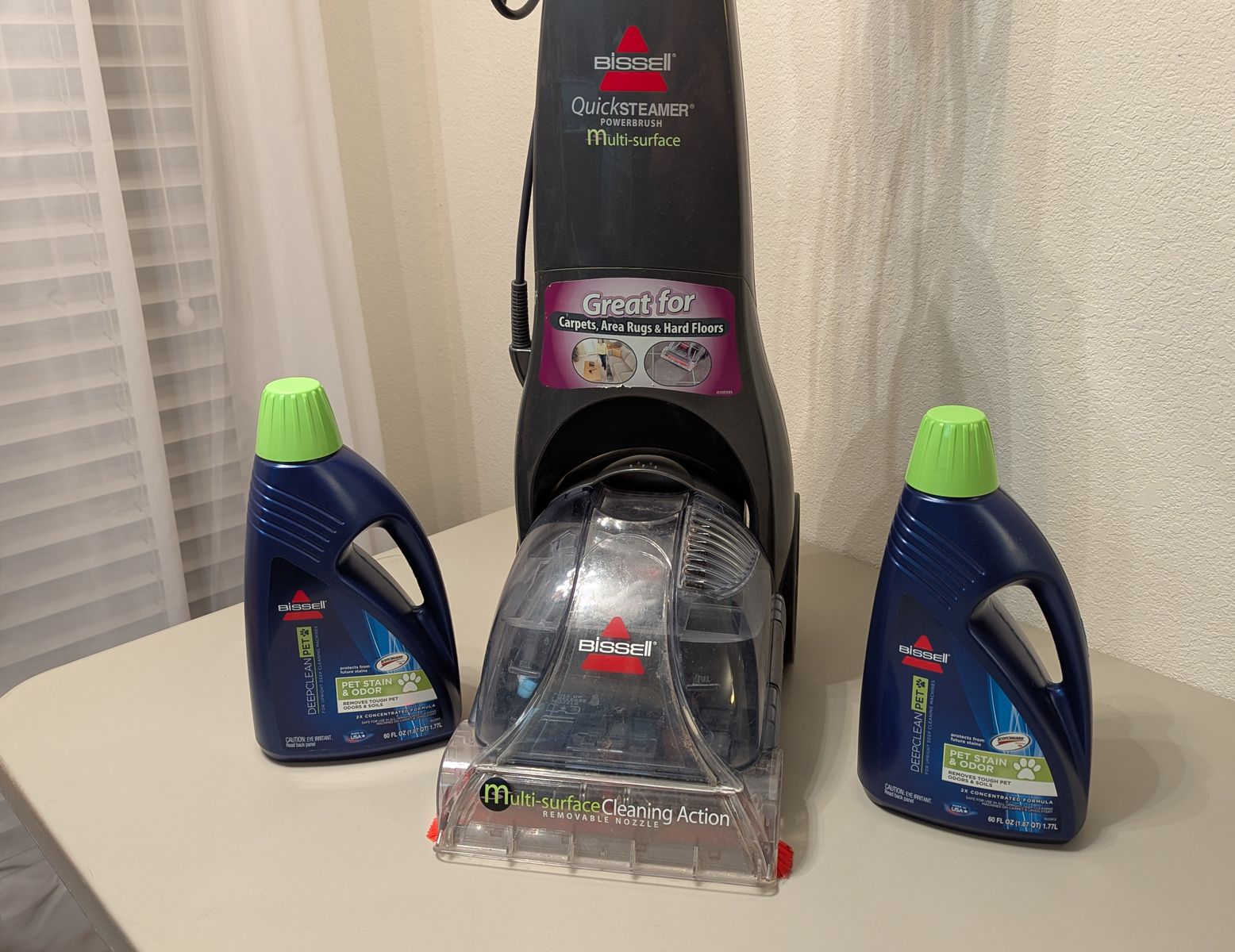 bissell quicksteamer multi surface upright carpet cleaner