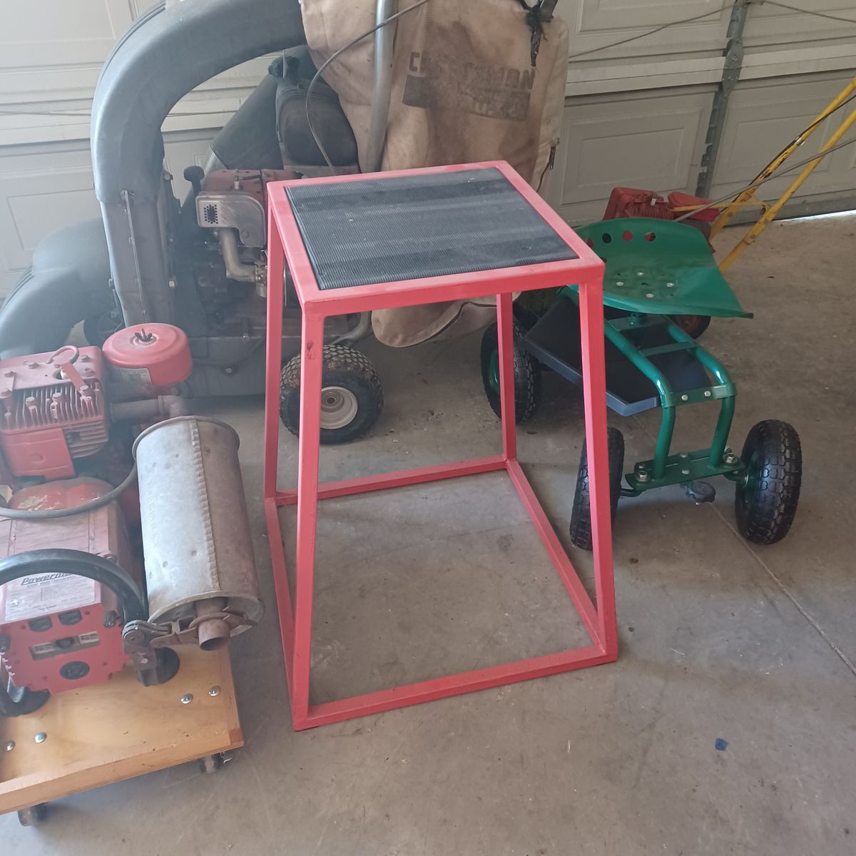 Metal stand.