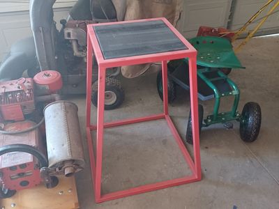 Metal stand.