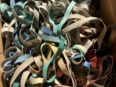 Large Lot of Uline Heavy Duty Rubber Bands – Assorted Sizes & Colors