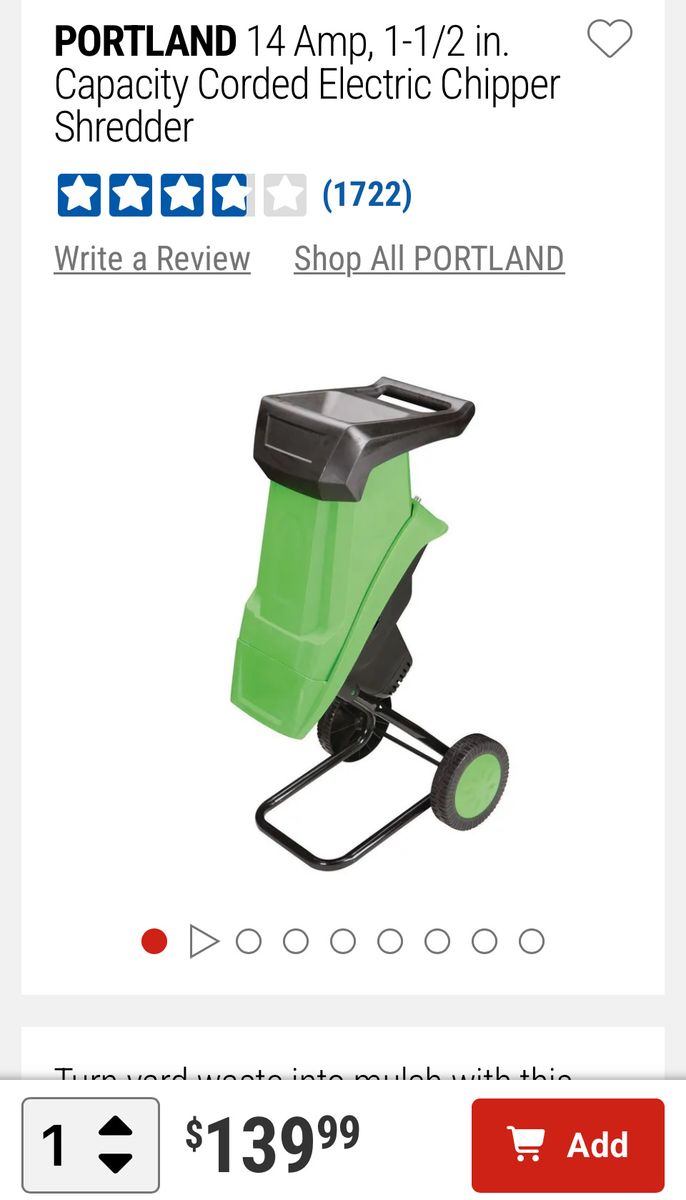 Wood chipper/shredder