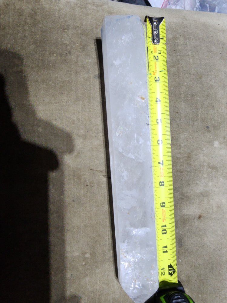 Large Clear Quartz Crystal Point Tower Wand 12 Inches