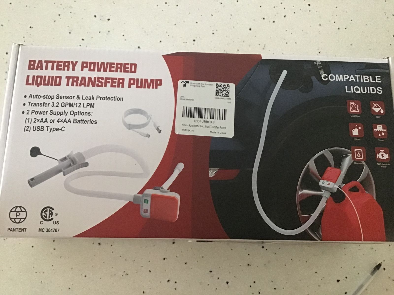 Battery Powered Liquid Transfer Pump