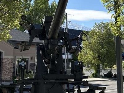 Vintage Military Artillery Anti-Aircraft Cannon Display Piece
