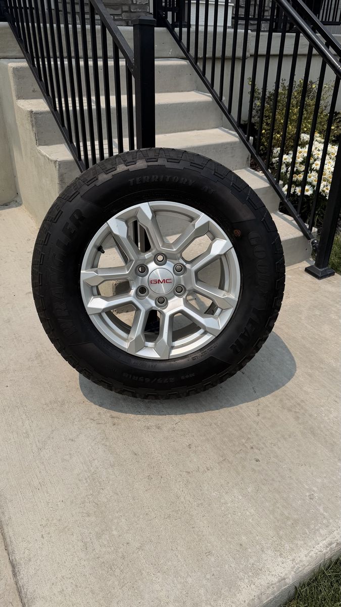 GMC Sierra 1500 Yukon Denali Rims and tires 275/65R18 Goodyear Wrangler