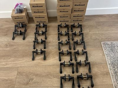Schlage Matte Black Door Hardware Set - 20 Handles + Deadbolt - Whole House